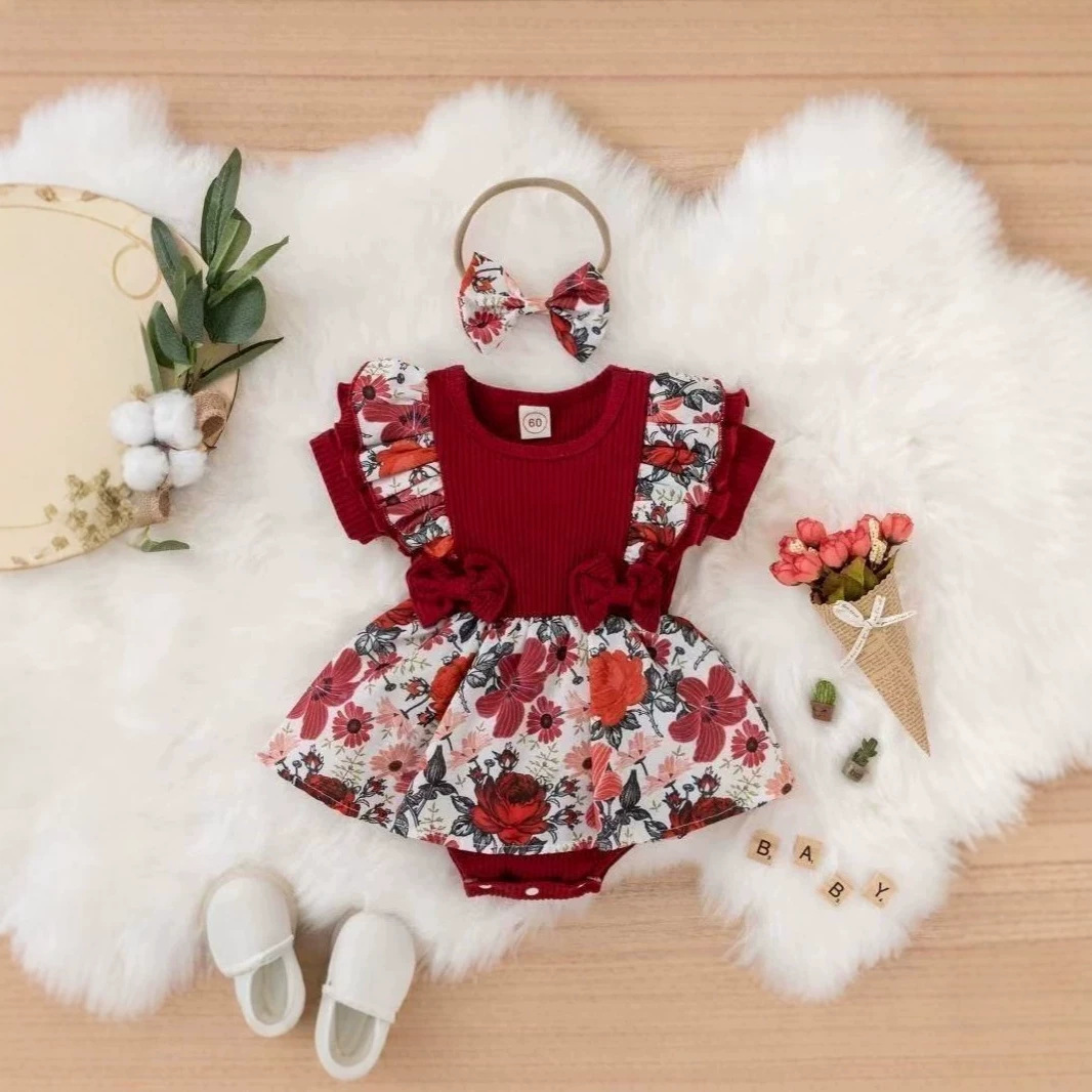 Baby Products Essential - Летний комбинезон-платье для новорожденных девочек 2026