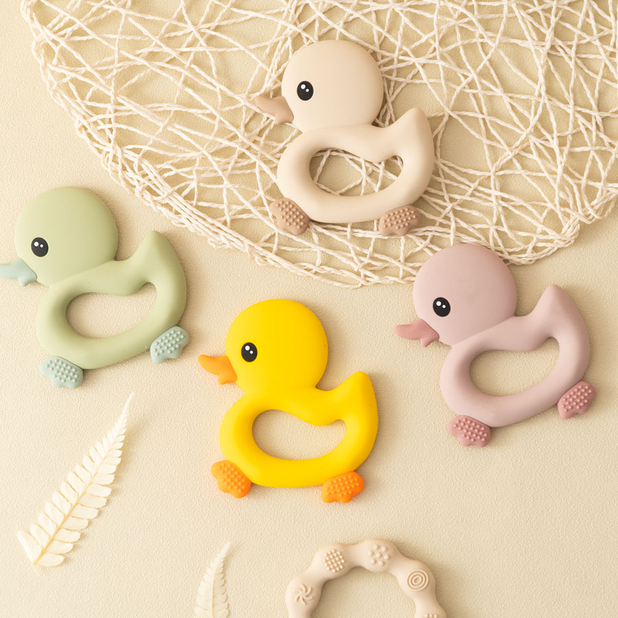 Baby Products Expo - 1 шт., детские игрушки-прорезыватели, мультяшная утка,